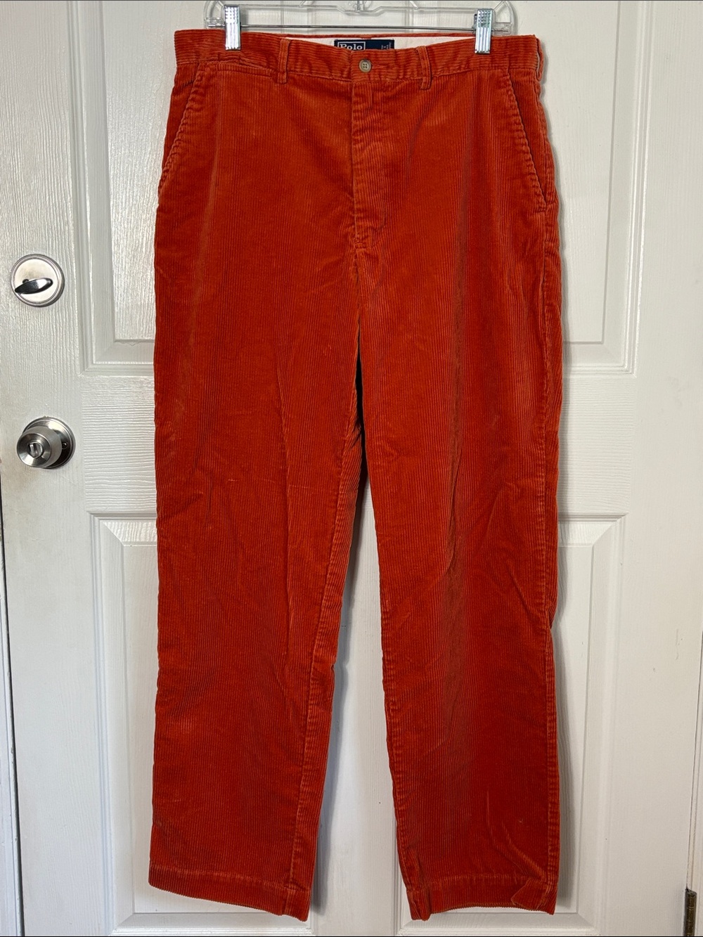 Polo by Ralph Lauren Rusty Orange Corduroy Men’s Pants size 34x32 Cotton blend